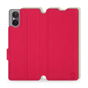 Phone Case Sony Xperia 5 V - Design Red with Platinum