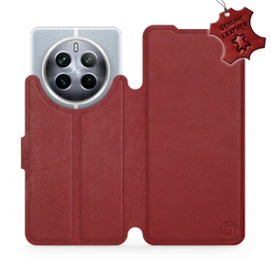 Phone Case Realme 12 5G - Design Dark Red Leather