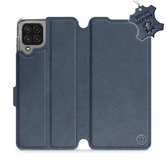 Phone Case Samsung Galaxy M32 4G - Design Blue Leather