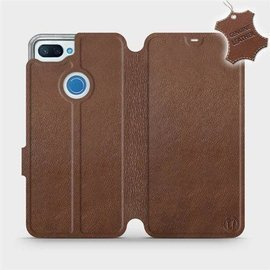 Etui ze skóry naturalnej do Xiaomi Mi 8 Lite - wzór Brown Leather