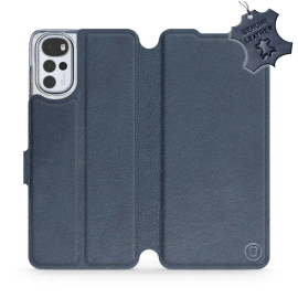 Phone Case Motorola Moto G22 - Design Blue Leather