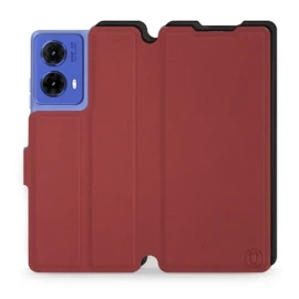 Phone Case Motorola Moto G85 5G - Design Dark Red with Black