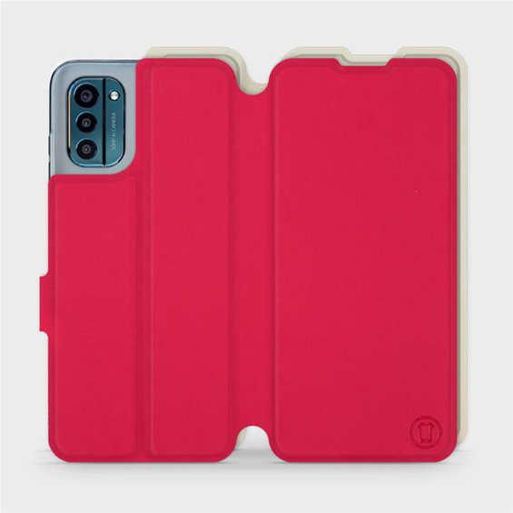 Etui Soft Touch do Nokia G21 - wzór Żywa czerwień z platyną