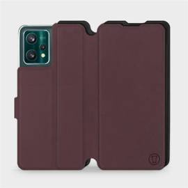 Phone Case Realme 9 Pro - Design Burgundy with Black