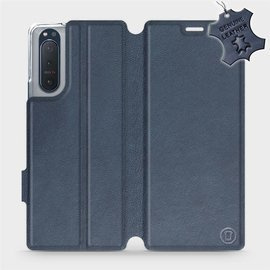 Phone Case Sony Xperia 5 II - Design Blue Leather