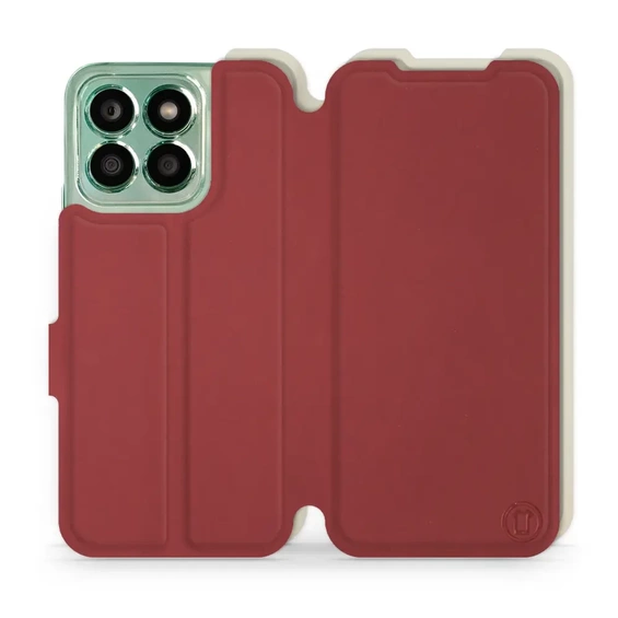 Etui Soft Touch do Huawei Honor X8b - wzór Zachodząca czerwień z platyną