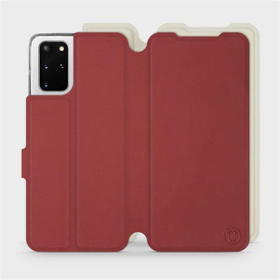 Phone Case Samsung Galaxy S20 Plus - Design Dark Red with Platinum
