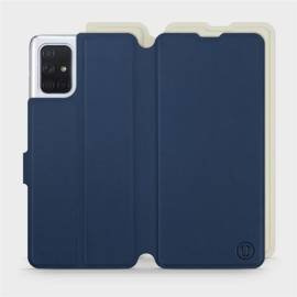 Phone Case Samsung Galaxy A71 - Design Navy with Platinum