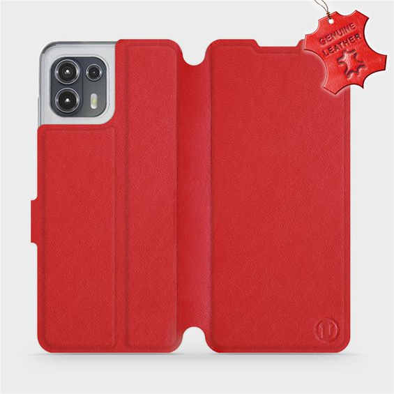Phone Case Motorola Edge 20 Lite - Design Red Leather