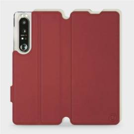 Phone Case Sony Xperia 1 III - Design Dark Red with Platinum