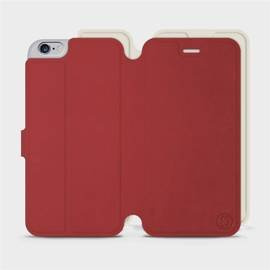 Phone Case Apple iPhone 6s Plus - Design Dark Red with Platinum