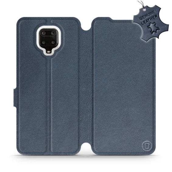 Phone Case Xiaomi Redmi Note 9 Pro - Design Blue Leather
