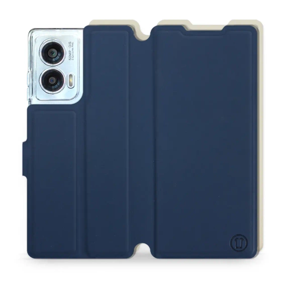 Phone Case Motorola Edge 50 Fusion - Design Navy with Platinum