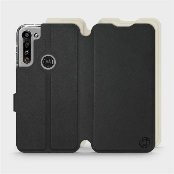 Phone Case Motorola Moto G8 Power - Design Black with Platinum