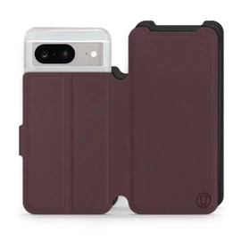 Hülle für Google Pixel 8 - Farbe Burgund mit Schwarz