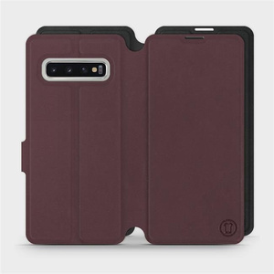 Phone Case Samsung Galaxy S10 - Design Burgundy with Black