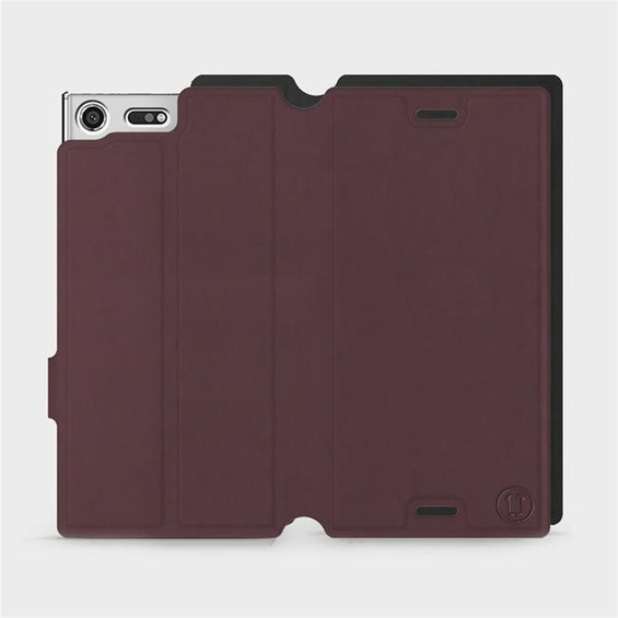 Phone Case Sony Xperia XZ Premium - Design Burgundy with Black