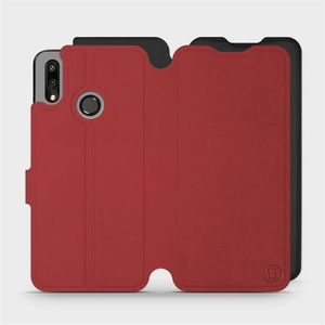 Etui Soft Touch do Huawei P Smart 2019 - wzór Zachodząca czerwień z czernią