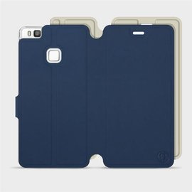 Hülle für Huawei P9 Lite - Farbe Marineblau mit Platin