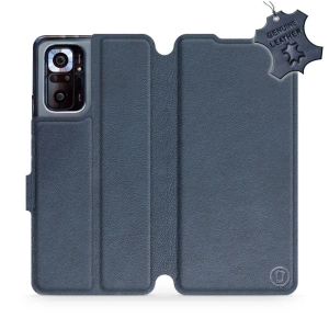 Phone Case Xiaomi Redmi Note 10 pro - Design Blue Leather