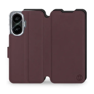 Etui Soft Touch do Xiaomi POCO F7 - wzór Matowy burgund z czernią