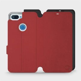 Phone Case Xiaomi Mi 8 Lite - Design Dark Red with Black