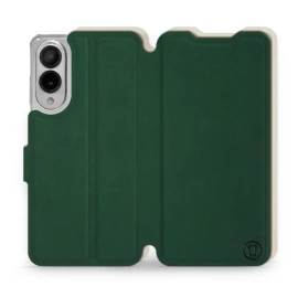 Hülle für Samsung Galaxy S25 Edge - Farbe Grün mit Platin