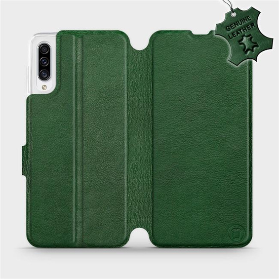 Phone Case Samsung Galaxy A30s - Design Green Leather