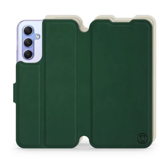 Phone Case Samsung Galaxy A34 5G - Design Green with Platinum
