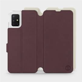 Phone Case Samsung Galaxy A51 - Design Burgundy with Platinum