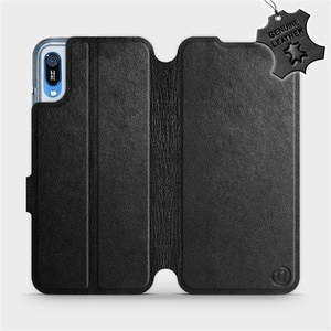 Phone Case Huawei Y6 2019 - Design Black Leather