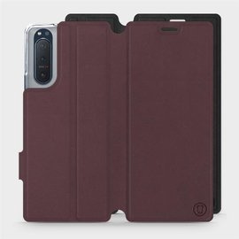 Phone Case Sony Xperia 5 II - Design Burgundy with Black