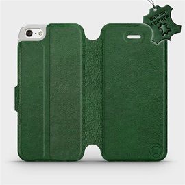 Phone Case Apple iPhone SE - Design Green Leather
