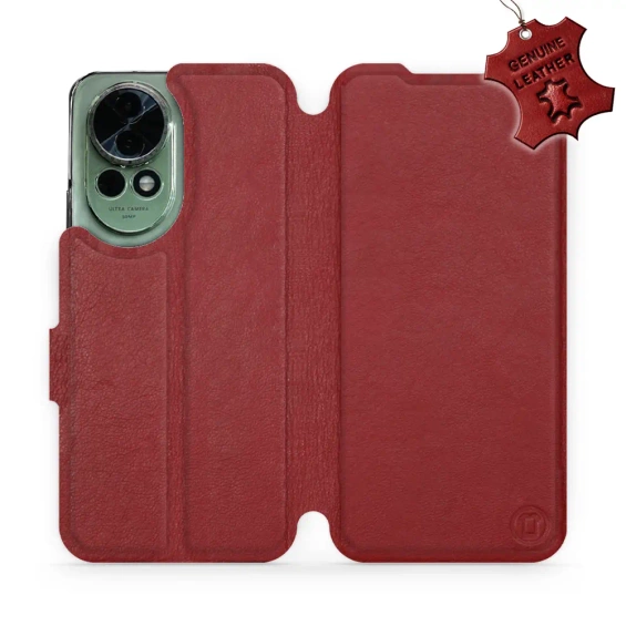 Phone Case Huawei Nova 13 - Design Dark Red Leather
