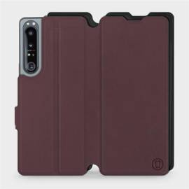 Phone Case Sony Xperia 1 IV - Design Burgundy with Black