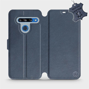 Phone Case LG G8s ThinQ - Design Blue Leather