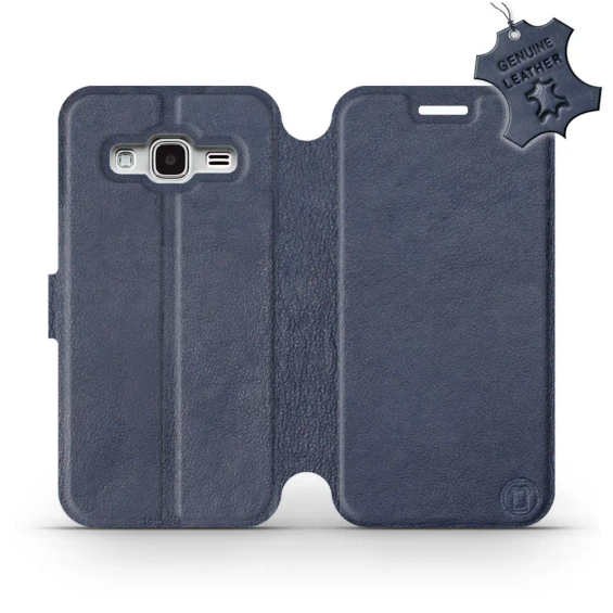 Phone Case Samsung Galaxy J3 2016 - Design Blue Leather