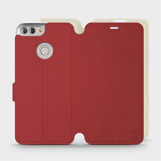 Phone Case Huawei P Smart - Design Dark Red with Platinum