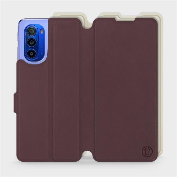 Phone Case Motorola Moto G51 5G - Design Burgundy with Platinum