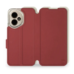 Phone Case Huawei Honor 400 - Design Dark Red with Platinum