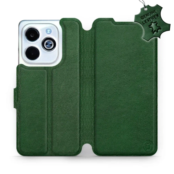 Phone Case Infinix HOT 40i - Design Green Leather