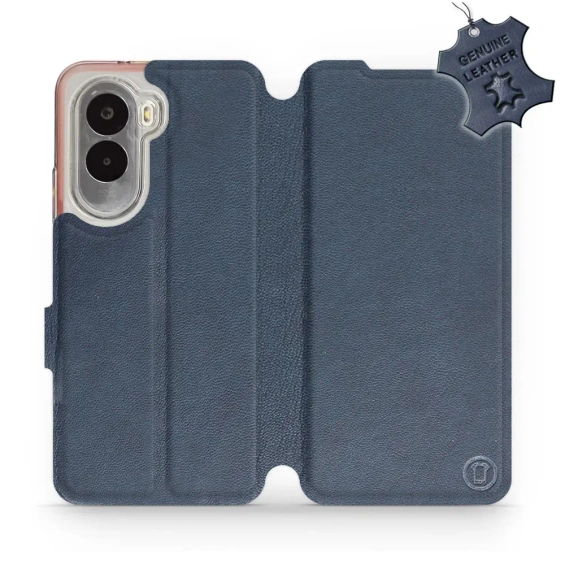 Phone Case Xiaomi POCO M7 - Design Blue Leather