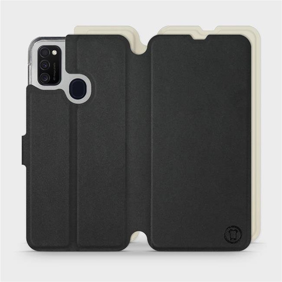 Phone Case Samsung Galaxy M21 - Design Black with Platinum