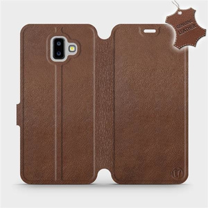 Phone Case Samsung Galaxy J6 Plus 2018 - Design Brown Leather