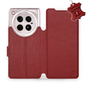 Phone Case Infinix ZERO 40 5G - Design Dark Red Leather