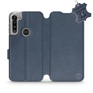 Phone Case Motorola Moto G8 Power - Design Blue Leather