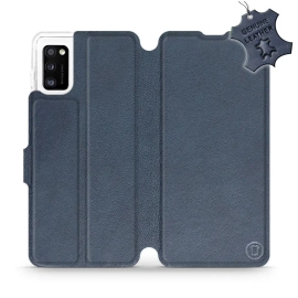 Phone Case Samsung Galaxy A41 - Design Blue Leather