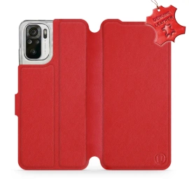 Phone Case Xiaomi Redmi Note 10 - Design Red Leather