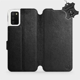 Phone Case Samsung Galaxy A02S - Design Black Leather