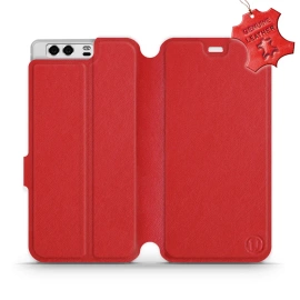 Phone Case Huawei P10 - Design Red Leather
